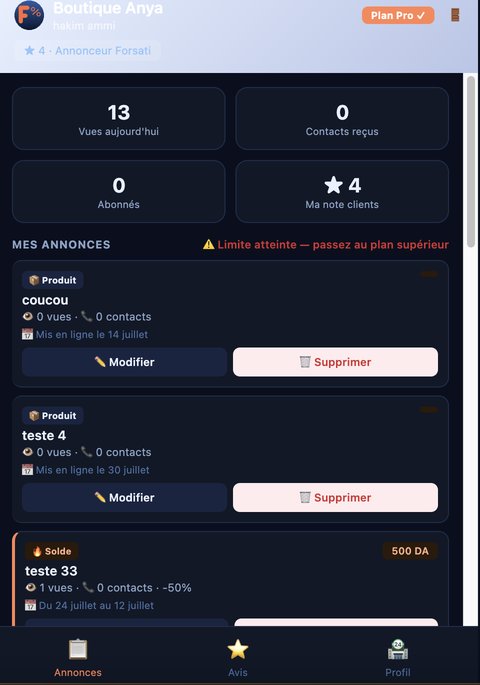 Forsati — espace annonceur